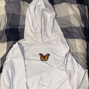 SHEIN Butterfly Cropped Sweatshirt